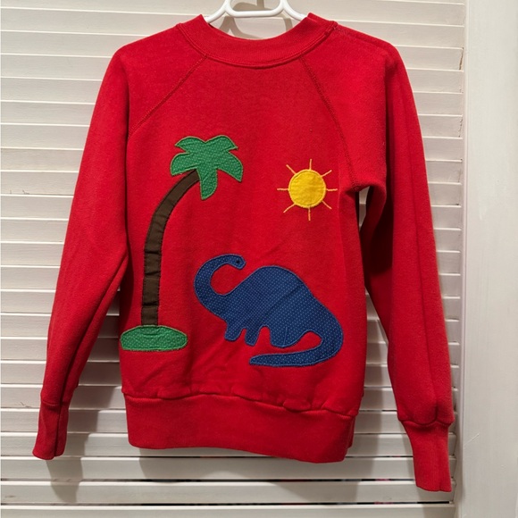 Red Dinosaur Kids Sweatshirt - Picture 2 of 8